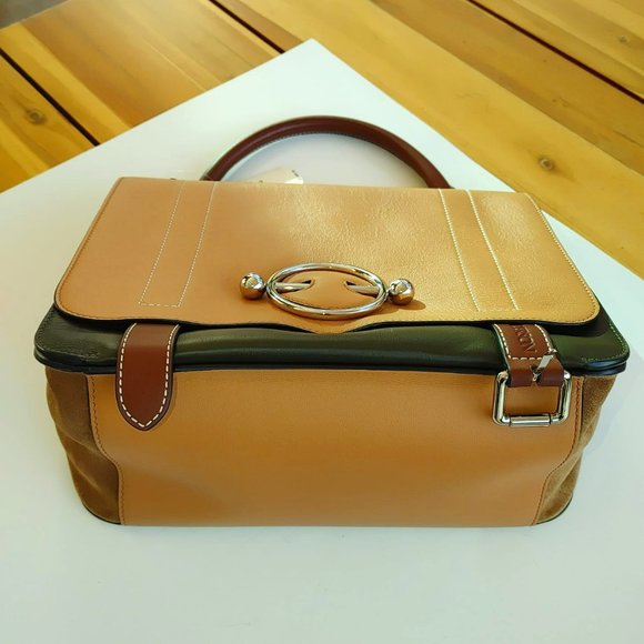 NWT JW ANDERSON Disc Leather Top Handle Satchel - Picture 4 of 16